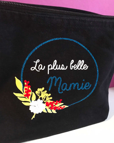 Trousse de toilette "La plus belle Mamie fleurie"