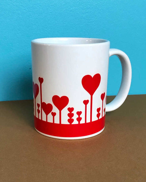 Mug "Champ de coeurs" personnalisable