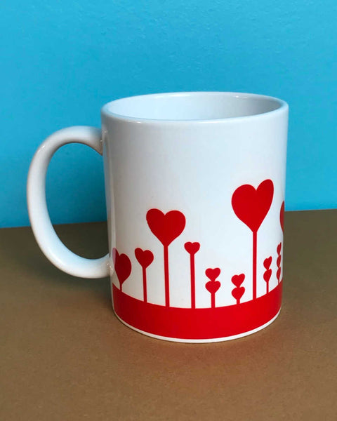 Mug "Champ de coeurs" personnalisable
