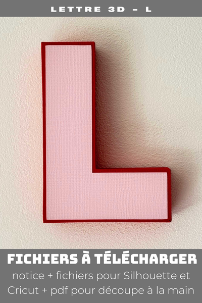 "Lettre 3D - L" à télécharger