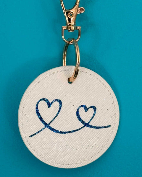 Porte-clé "Double coeur"
