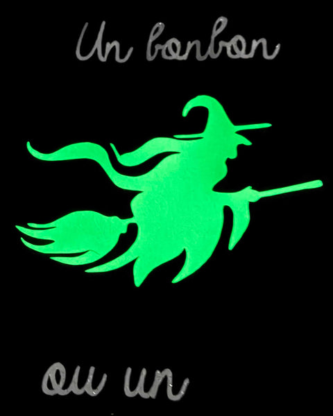 Pochon "Halloween" qui brille dans le noir, 3 motifs au choix