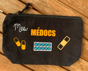 Trousse de toilette "Mes médocs"